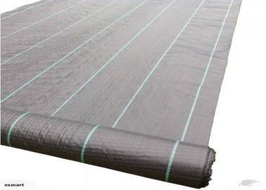Cina 90gsm Black / White Weed Control Fabric Menjaga Kelembaban Tanah Yang Tersedia pabrik